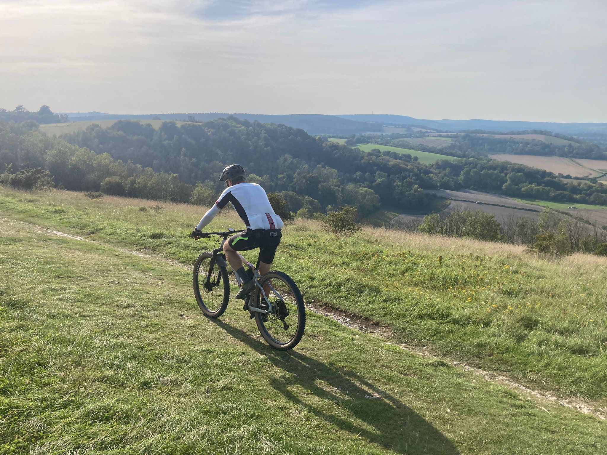 Riding the South Downs Way near Petersfield