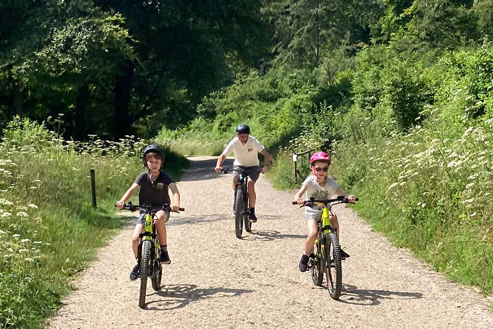 Queen Elizabeth country park family cycling