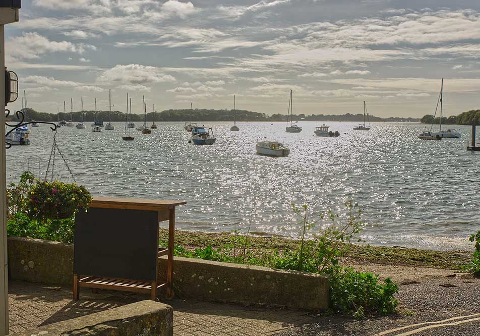 afternoon sun at Dell Quay near Chichester